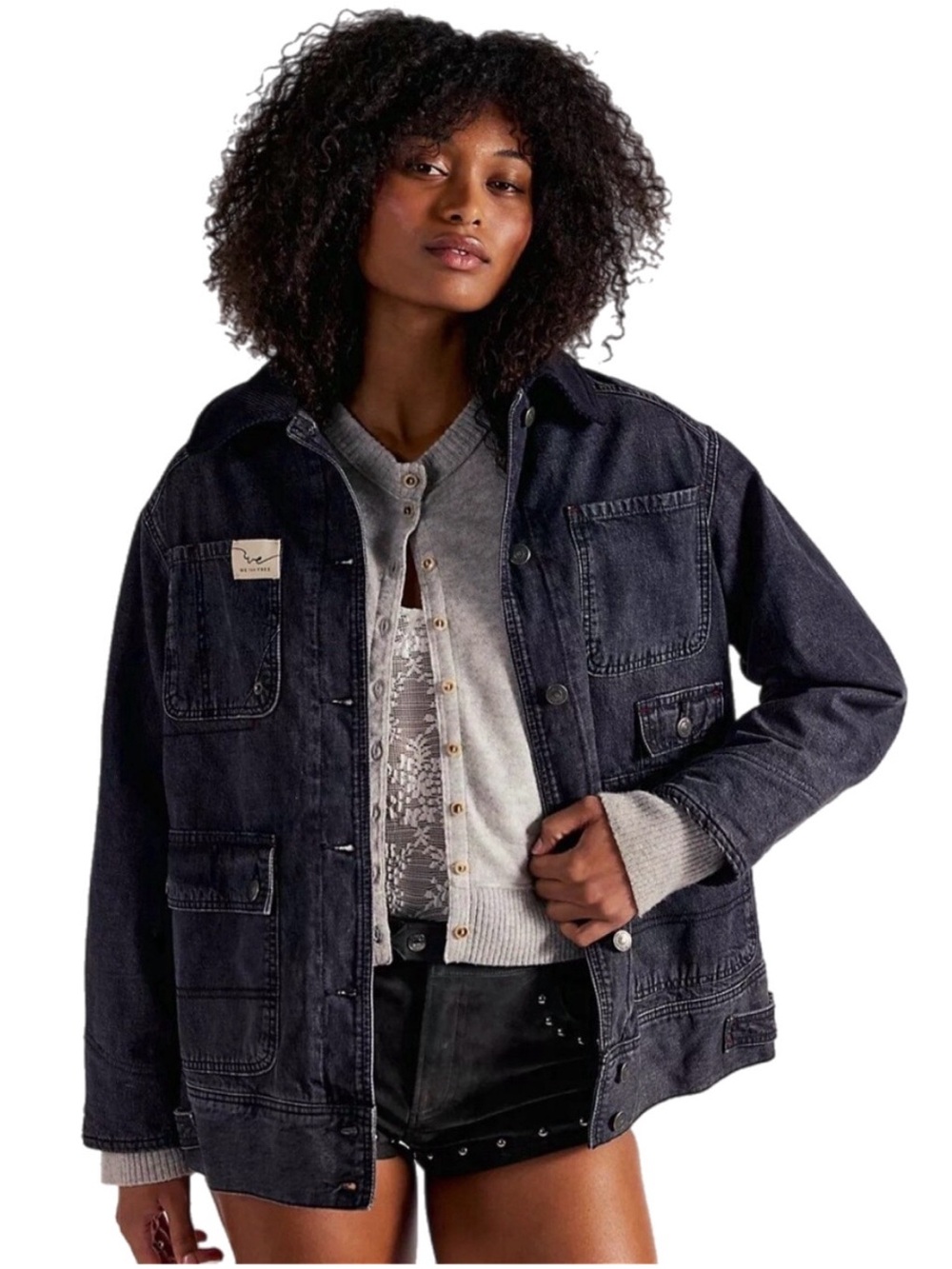 Free People We The Free Sweet Talk Flannel-Lined Barn Coat NWT Extra Small